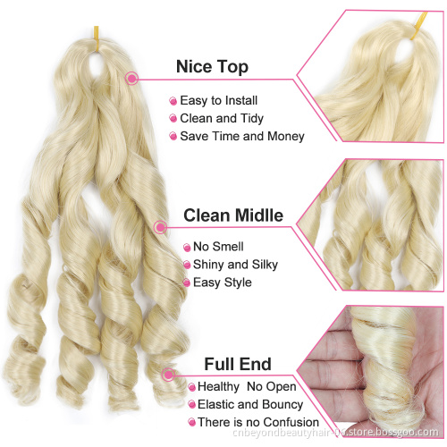 Wholesale synthetic Silky pony style wavy kenya extensions products sea body hair for african curly braiding hair Loose Wave
